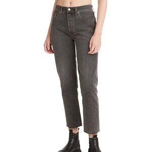 Levi's Women's 501 High Rise Cropped Black Jeans - Size 27
